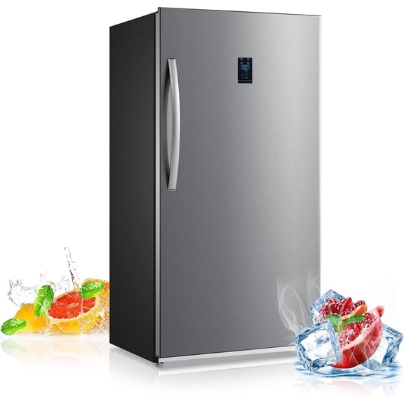 Smad 17 Cu ft Upright Freezer Large Capacity Fridge Refrigerator Frost Free Home Stainless Steel