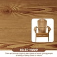 thumbnail image 3 of XF XINFENG Adirondack Chair Set of 2 Outdoor Chairs Patio Chair Fire Pit Seating Lawn Chair Folding Wooden Lounger Chair Accent Furniture Weather Resistant Wood Chairs w/Natural Finish, 3 of 7