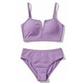 thumbnail image 4 of Traje de baño de 2 piezas para mujer, trajes de baño para mujer, bikini de dos piezas con espalda descubierta y vendaje, conjunto de ropa de playa para mujer, 4 of 5