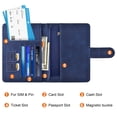 thumbnail image 3 of Eoehro Passport Holder for Travel Essentials, Passport Wallet Cover Case for Travel Must Haves Accessories,Passport Book Holders for Women and Men(dark blue), 3 of 7