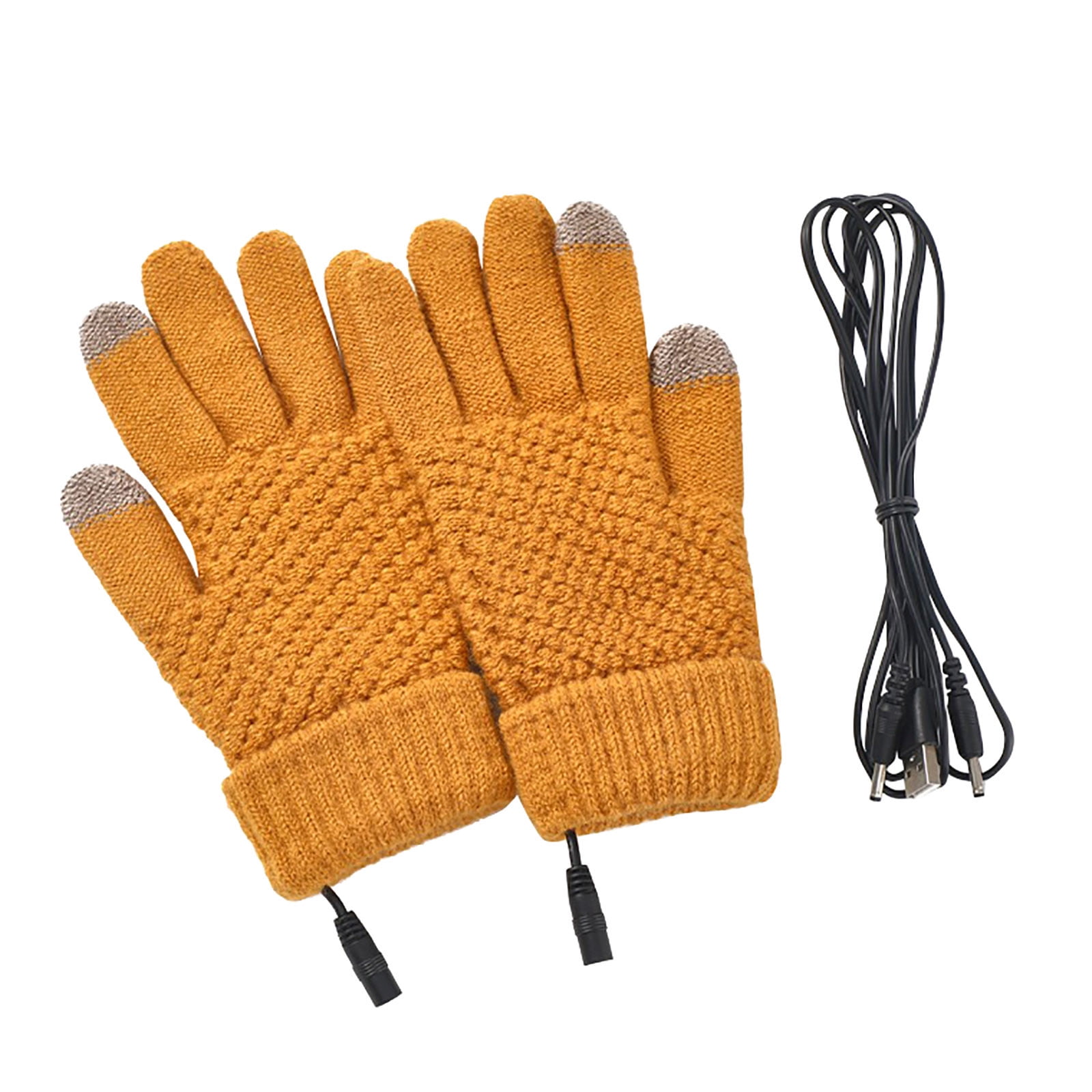 Gants Chauffants Électriques d'Hiver USB Gants en Peluche Mobile