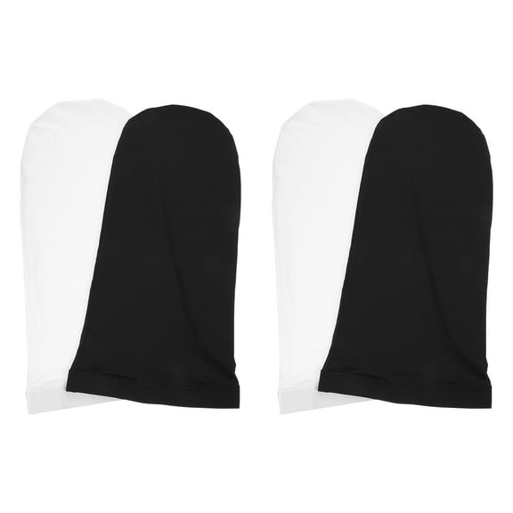 FENGGUIQU 4-Pack Dreadlock Caps Tail Turban Headwraps Unisex Hair Wraps Assorted Colors for Hair Care