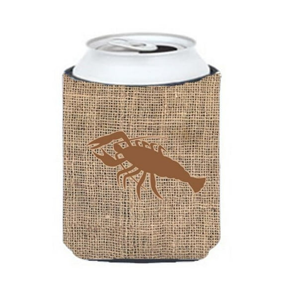 Lobster Burlap And Brown Can Or Bottle Hugger