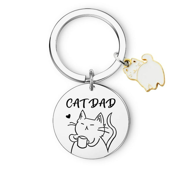 Llavero con colgante de pata de gato y mamá, divertido regalo para amantes de las mascotas, accesorio de amistad para parejas, fácil de decolorar y romper, duradero