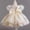 Beige, variant on Amzcrzy Toddler Princess Dress 9 Months-5 Years, Pastel Print Puff Sleeve Dress with Back V Neck & Oversized Bow Pearl Trim Girls Party Dress for Birthday Photo Shoot