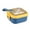 Blue, variant on 800ml Square Portable Lunch Box with Built-in Spoon, Leakproof Multi-Compartment Food Container for Home, Work, Picnic