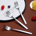 thumbnail image 4 of Cubiertos de acero inoxidable atemporales, juego de 6 tenedores de mesa, pulido espejo, diseño clásico, resistente al óxido y la corrosión, adecuado para eventos formales y uso diario, fácil de, 4 of 8