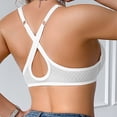 thumbnail image 4 of Busydd Plus Size Bralettes for Women Comfy Solid Color Wireless Bra Trendy Textured Everyday Front Closure Bras for Women 5XL, 4 of 5