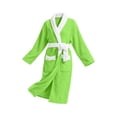 thumbnail image 5 of Ynynloco Robes for Women - Plush Fleece Kimono Bathrobe with Sash & Pockets, Full-Length Soft Warm Spa Robe College Dorm Gift, 5 of 7