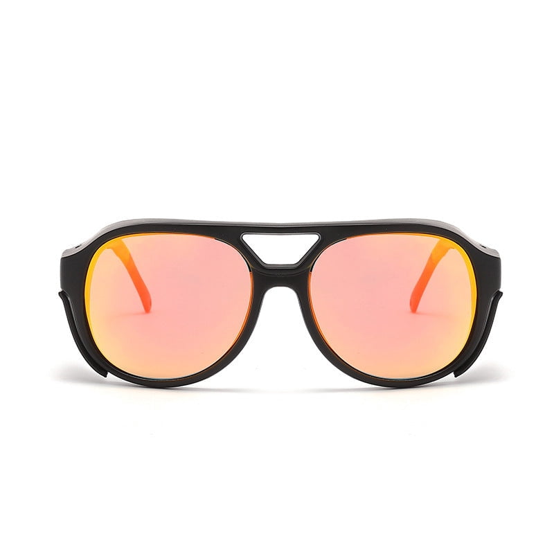 Mens Round Frame Sunglasses for Night Driving and Cycling Plus Fishing or Outdoor Activities with TAC Lenses and PC Frame