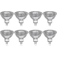 thumbnail image 1 of Pack Of 8 Halogen Bulbs Gu5.3 Mr16 35w 12v Dimmable - Warm White 2800k, 400 Lumens, Glass Cover -xx, 1 of 4