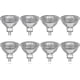 thumbnail image 1 of Pack Of 8 Halogen Bulbs Gu5.3 Mr16 35w 12v Dimmable - Warm White 2800k, 400 Lumens, Glass Cover Fi p20241204..1207, 1 of 5