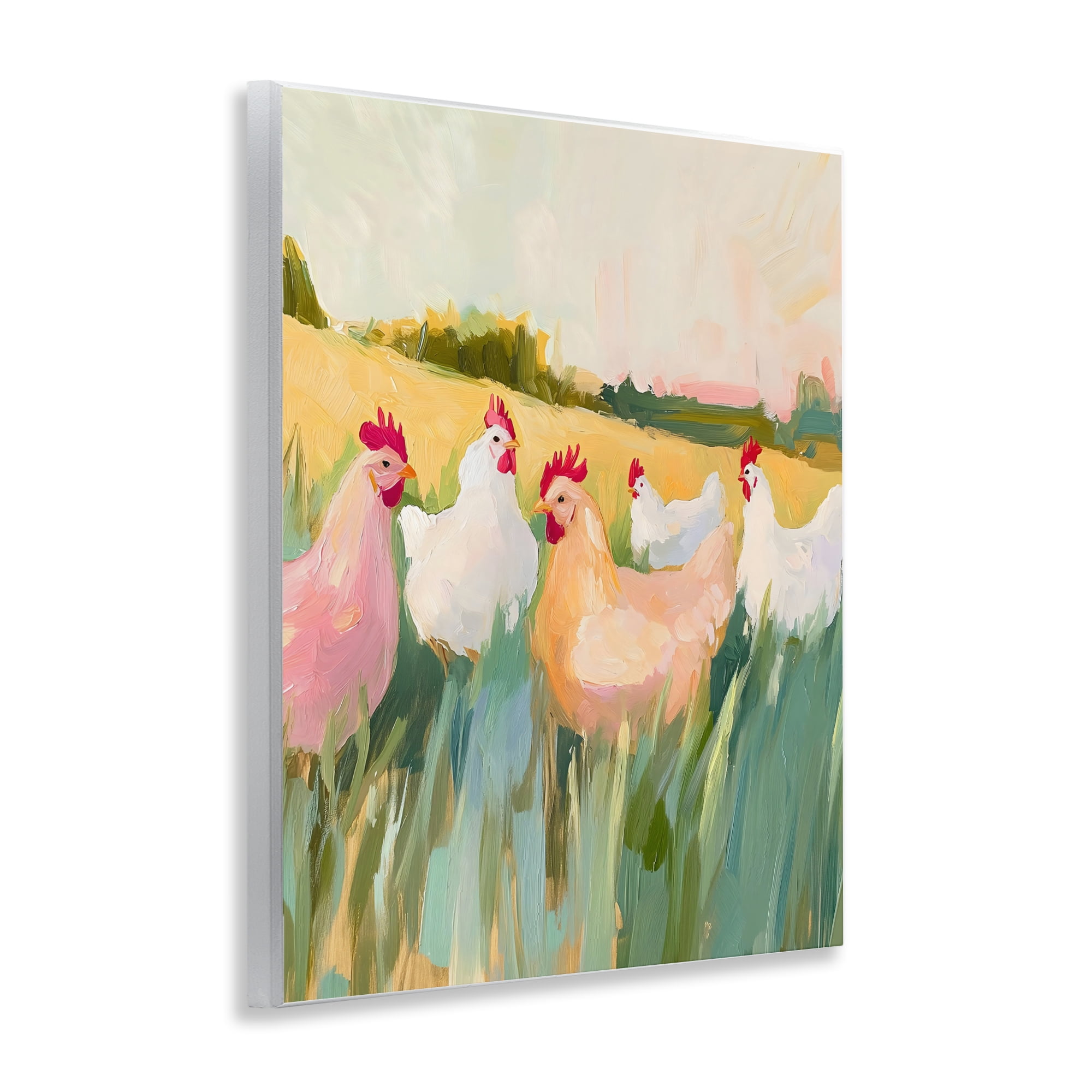 Stupell Industries Sunlit Flock of Chickens Wall Plaque Art, design by The Prints Vibe