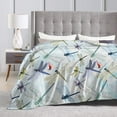 thumbnail image 4 of Dragonfly Throw Blanket Flannel Fleece Bed Blanket Lightweight Cozy Blanket Plush Blanket for Bedroom Living Sofa Car 50"x40", 4 of 6
