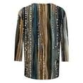 thumbnail image 5 of BangWanChi 3/4 Length Sleeve Womens Tops Women's Fashion Printed T-shirt 3/4 Sleeves Blouse Round Neck Casual Tops, 5 of 5