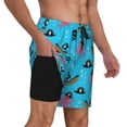 thumbnail image 2 of Fotbe pirate Octopus Men’s Swim Trunks Quick Dry Swim Shorts Board Shorts with Mesh Lining-Medium, 2 of 6