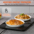 thumbnail image 4 of VEVOR Electric Warming Tray, 16.5" x 11" Portable Tempered Glass Heating Tray with Temperature Control (65-90℃), Perfect for Dinner, Catering, House, Parties, Events, Entertaining and Holiday, Black, 4 of 10