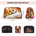 thumbnail image 4 of Saiise Geometry Dash Print Makeup Bag PU Leather Travel Makeup Bag Organizer Makeup Pouch, Portable Cosmetic Bags for Women,Cute Make Up Bag for Travel Size Toiletries Accessories Brushes, 4 of 7