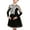 Black, variant on Girls Dress Christmas Santa Long Sleeve Party Dress 4 Years