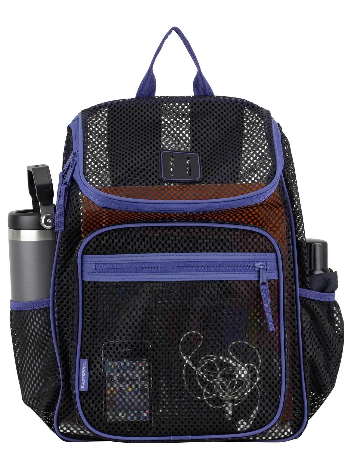 Eastsport Myth Pro Top Loader Mesh Backpack, Black/Skipper Blue