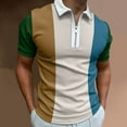 thumbnail image 2 of Sngxgn Shirts for Men - Short Sleeve Casual Polo Shirt(Brown,XL), 2 of 5