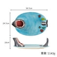 thumbnail image 3 of Msgweeeg Handmade Ceramic Shark Plate Unique Artistic Dish Tableware Decorative Shark Shaped Plate Fine Glazed Pottery Gift for Dinner Parties Home Accent Seafood Serving, 3 of 3
