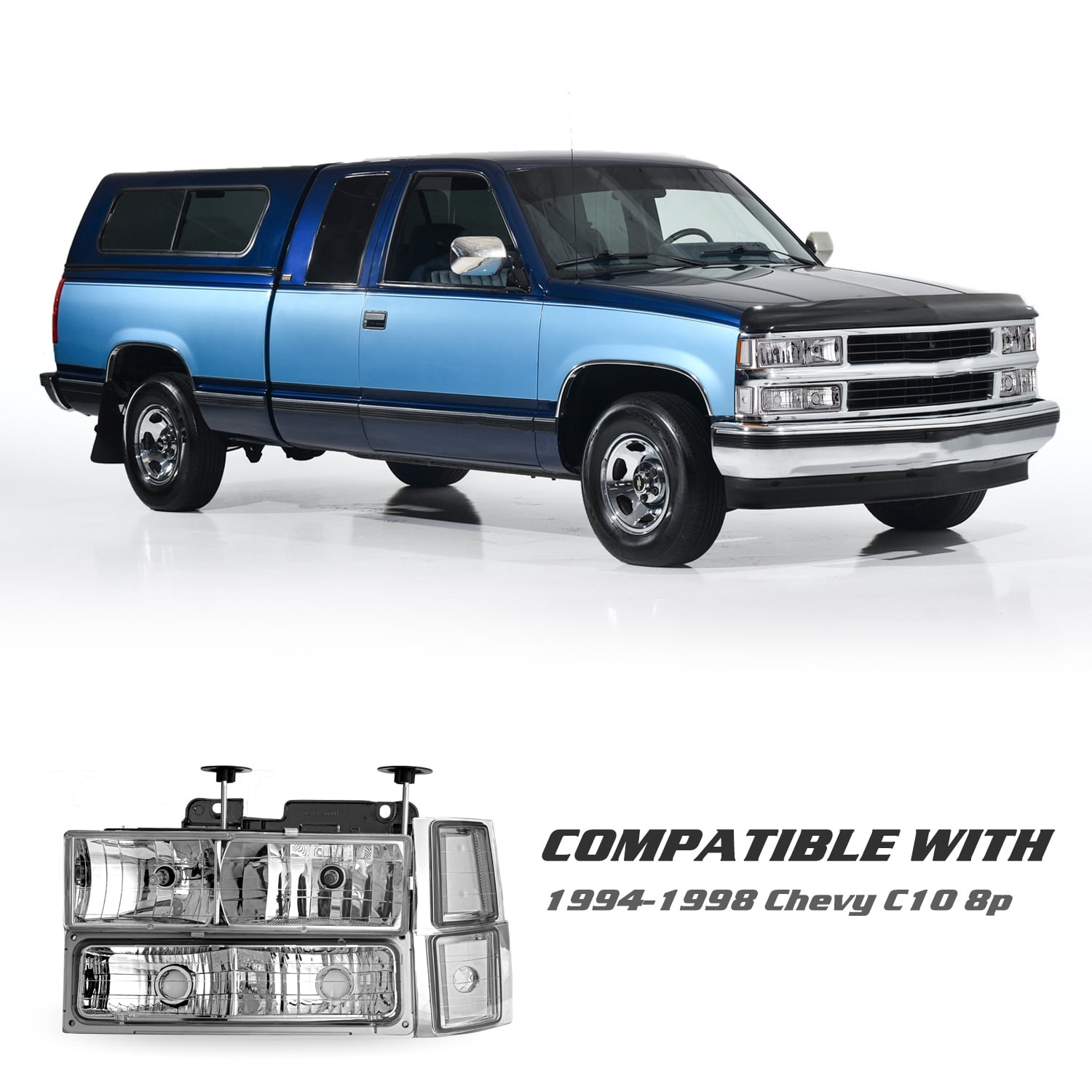 Bryght Chevy C/K Suburban Tahoe Halogen Headlight Bulb Fits Chevy Silverado 2 Pack