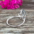 thumbnail image 3 of 8x5mm Pear Shape Halo Design 1.75 Carat Aquamarine Engagement Ring Anniversary Gift On 10k White Gold Art Deco, 3 of 5