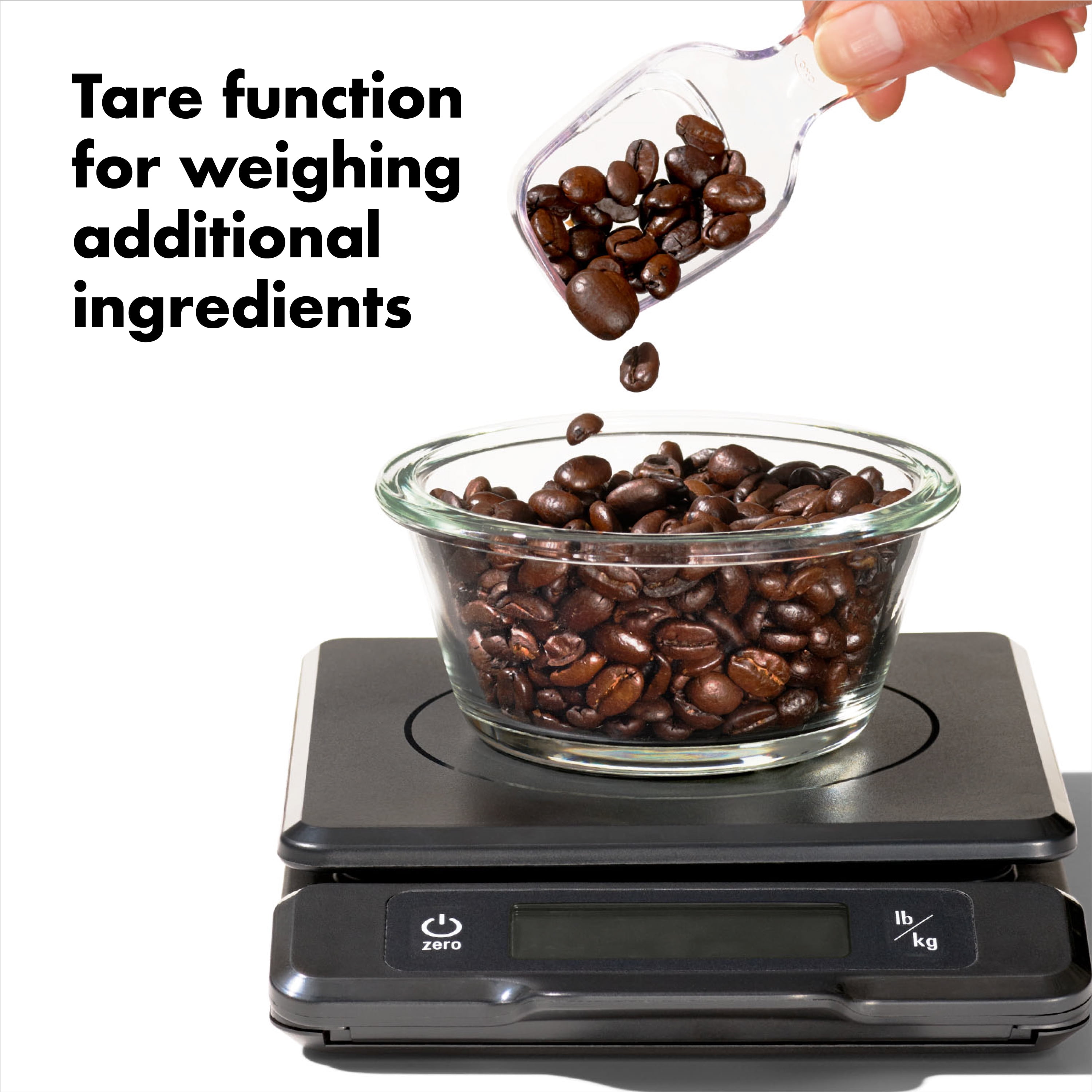 OXO Brandclub OXO Softworks 5 lb Food Scale with Pull Out Digital Display H 7.5 Black