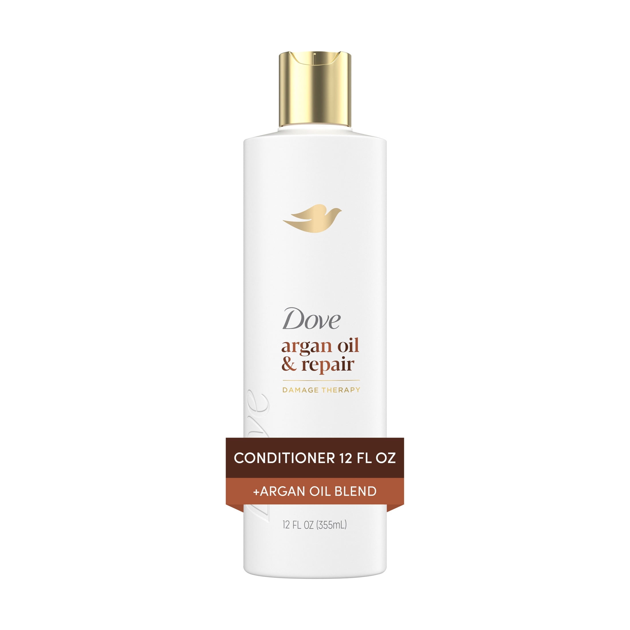 (2 pack) Dove Conditioner for Fine Hair Argan Oil & Repair with Bio-Protein Care Technology and Argan Oil Blend, 12 Fl Oz