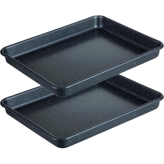 11 Inch Nonstick Baking Sheets Set of 2, Carbon Steel Cookie Sheets for Baking, Heavy Duty & Stackable Baking Pans for Oven, Non Toxic & Easy Clean, 11x9 Inch Baking Trays