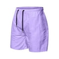 thumbnail image 3 of Dagugfen Shorts for Men Elastic Waist Drawstring Lightweight Casual Loose Beach Shorts for Travel Golf, 3 of 4