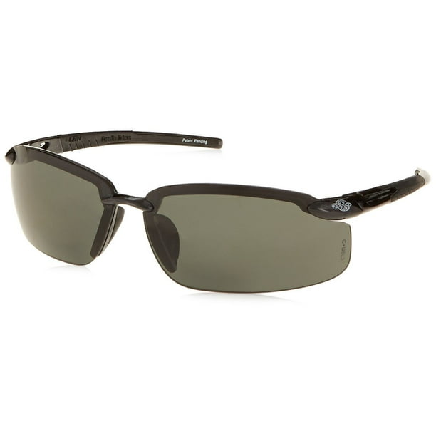 2941420 2.0 Diopter ES5 Safety Glasses with Black Frame and Smoke