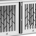thumbnail image 2 of ModFusion White Wooden Dog Crate with Divider – Modern Furniture Style Pet House, 2 of 9