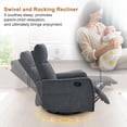 thumbnail image 5 of Rocker Recliner Chair with Heat Massage - Manual Swivel Recliner, Lumbar Heat, 8 Vibration Points, Fabric for Living Room, Bedroom, 5 of 8