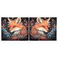 thumbnail image 3 of Fox Flowers Floral Circle Kitchen Curtains Half Tier Curtain 2 Rod Pockets Bathroom Bedroom Cupborad Living Room 27"x36", 3 of 8