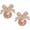 Champagne Pear, variant on 14K Rose Gold Plated Heart Earrings for Women - Hypoallergenic Sterling Silver Tiny Cartilage Studs, Minimalist Valentine's Day Gift for Her