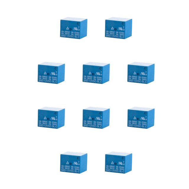 Billuyoard Relé Universal de 5 pines, 5V, 6V, 12V, módulo de Control de tamaño pequeño, componente de circuito, relés PCB de potencia, ajuste 5V 10piezas