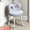 Vanity Chair-Blue, variant on Fompes Round Rolling Stool Chair Faux Leather Height Adjustable Swivel Drafting Work SPA Shop Salon Stools with Wheels Small Chair Armless Backless SPA Salon Bar Cafe Home Office Stool (Beige)