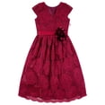 thumbnail image 4 of iiniim Girls Princess Dress Bridesmaid  Floral Lace Cap Sleeve Birthday Party Gown 6-16, 4 of 7