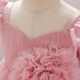 thumbnail image 6 of Delliss Girls Ruffle Sleeve Tulle Princess Dress Summer 6M-3T Wedding Pageant Layered Dresses Birthday Party Dress, 6 of 9