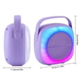 thumbnail image 5 of 6.5" Portable Mini Bluetooth Speaker Sports Stereo Lightweight Desktop RGB Lights TWS FM USB Purple, 5 of 9