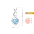 thumbnail image 4 of Angara Natural Aquamarine Infinity Pendant Necklace for Women in 14K White Gold - March Birthstone Jewelry | Aquamarine Heart Pendant Necklace, 4 of 9