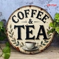 thumbnail image 3 of HELLOYOUNG Vintage Metal Wall Decor 8 Inch Rustic Round Iron Sign Art for Home Cafe Office, Rustic Tea Coffee Wall Art Gift for Garden Kitchen Decor, 3 of 5