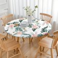 thumbnail image 3 of Pioneer Flower Floral Print Pattern Round Fitted Tablecloth with Elastic Edge,Dining Table Cover Waterproof,Outdoor Round Tablecloth for Camping,Dining,Indoor and Outdoor, 3 of 7