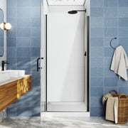 Shower Glass Doors – 36-38 Black Pivot Semi-Frameless | Classy