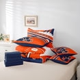 thumbnail image 6 of jejeloiu Deepblue Orange Helmet 7 Pieces Bedding Comforter Set,American Rugby Ball Full Bedding Set For Ball Lover Reversible, 6 of 8