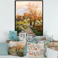 thumbnail image 2 of The Orange Woods Along River 16 in x 32 in Framed Painting Canvas Art Print, by Designart, 2 of 5