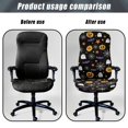 thumbnail image 4 of Renewold Halloween Pumpkin Bat Ghost Star Office Computer Chair Cover Anti-slip Protective Boss Rotating Office Chair Cover Desk Chair Protector Cover with Elastic Bottom, L, 4 of 7