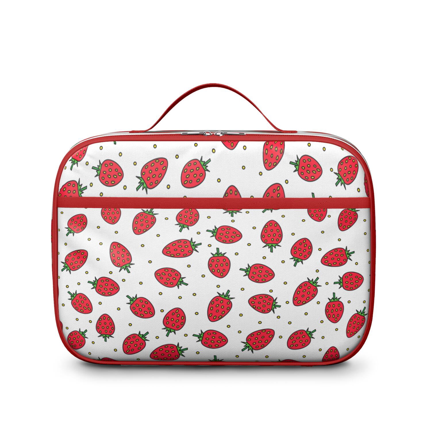 Lightweight Insulated Lunch Bag with Strawberry Strawberries Cute Red Sweet Kawaii Fruity Strawberry Lover I Love Strawberries Fruit Fresh Summer Red Berry Berry Berries Flowers Designs – Durable Lun